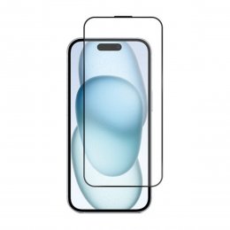 Skärmskydd iPhone 15 Pro - 3D Härdat Glas Svart