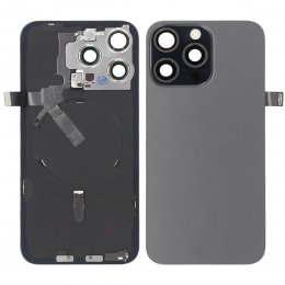 iPhone 15 Pro Max Baksida Glas Komplett OEM - Titansvart