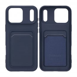 Mobilskal Silikon med Korthållare för iPhone 17 Pro Max - Blå