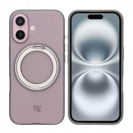 iPhone 16 RV Skal Roterande Magnet Stativ - Grå