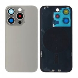 iPhone 15 Pro Baksida Glas med Magsafe Magnet - Grå