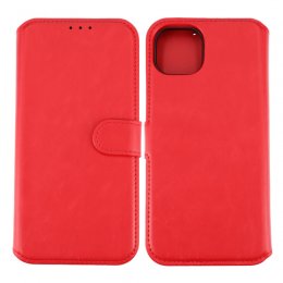 iPhone 15 Plus Plånboksfodral Magnet RV - Röd
