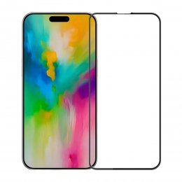 Skärmskydd 3D Härdat Glas iPhone 16 Pro Max - Svart
