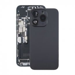 iPhone 15 Pro Baksida Glas med Magnet och Kameralins - Svart Titan