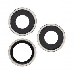 iPhone 15 Pro Max Kameralins med Metallram - Vit