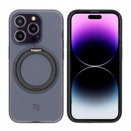 iPhone 14 Pro RV Skal Roterande Magnet Stativ - Svart