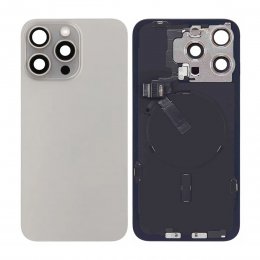 iPhone 15 Pro Max Baksida Glas Komplett OEM (Premium) - Naturlig Titan