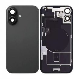 iPhone 16 Plus Baksida Glas med smådelar - Svart