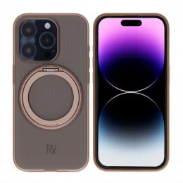 iPhone 15 Pro Max RV Skal Roterande Magnet Stativ - Brons