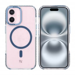 iPhone 16 RV Mobilskal Magnet Förstärkt - Blå