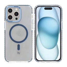 iPhone 15 Pro Max RV Mobilskal Magnet Förstärkt - Blå