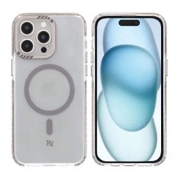 iPhone 15 Pro Max RV Mobilskal Magnet Förstärkt - Grå