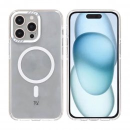 iPhone 15 Pro Max RV Mobilskal Magnet Förstärkt - Vit