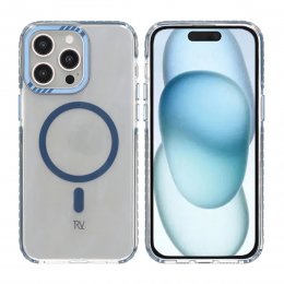 iPhone 15 Pro RV Mobilskal Magnet Förstärkt - Blå