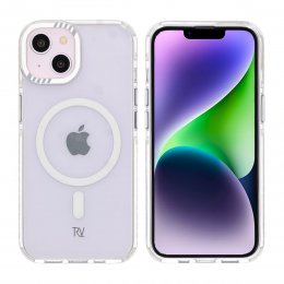 iPhone 14 RV Mobilskal Magnet Förstärkt - Vit