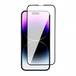 Skärmskydd iPhone 16 Plus/15 Plus - 3D Härdat Glas Svart