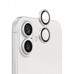 iPhone 16 Plus iPhone 16/16 Plus Lins Kameraskydd - Silver