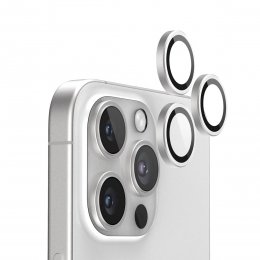 iPhone 16 Pro Max/16 Pro Lins Kameraskydd - Silver