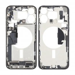 iPhone 15 Pro Max Mittenram med smådelar OEM (Premium) - Naturlig Titan