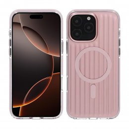 Mönstrat TPU Skal till iPhone 16 Pro Max med MagSafe - Rosa