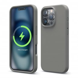 iPhone 16 Pro Mobilskal Silikon Magnet RV - Grå