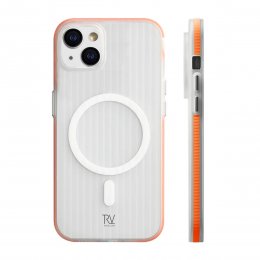 iPhone 14 Mobilskal Korrugerad med Magsafe RV - Orange