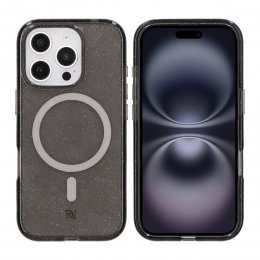 iPhone 16 Pro RV Mobilskal TPU med MagSafe - Glitter Svart
