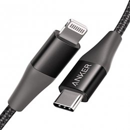 Anker PowerLine+ II Lightning till USB-C Nylonflätad kabel - Svart