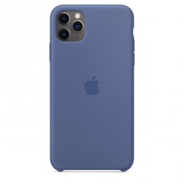 apple iphone 11 pro max original silikonskal linblå färg