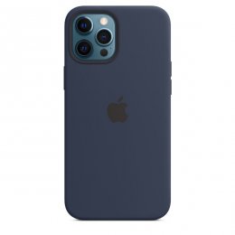 apple iphone 12 pro max silikonskal med magsafe djupblå marin