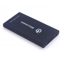 Powerbank 10000 mAh 2 USB-portar Liten Snabbladdare Svart