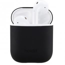 holdit silicone case silikonfodral till apple airpods svart