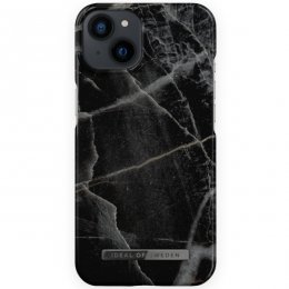 iDeal Fashion Case iPhone 14 - Black Thunder Marble