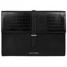 ideal of sweden noa computer sleeve neo noir croco laptopväska till macbook pro 16 tum pc laptops 16 tum svart