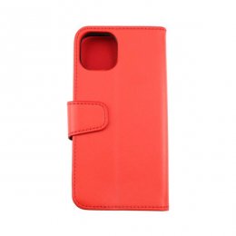 rvelon iphone 13 plånboksfodral TPU PU artificiellt läder 6st kortfack röd färg