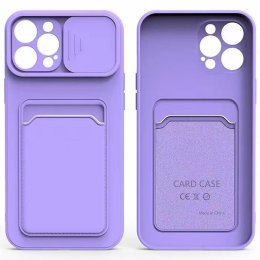 iphone 13 pro max tpu skal kameraskydd kortficka lila