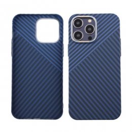 iPhone 14 Pro Max Kolfiber Skal Blå Grå