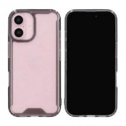 iPhone 16 Mobilskal Stöttåligt Transparent Svart