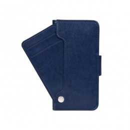 iphone xs max plånboksfodral magnetlås 6 kortfack 1 kontantfack tpu skal veganskt pu läder rvelon blå