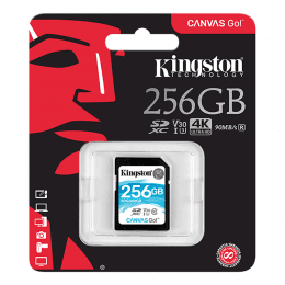 Kingston 256GB SDXC Canvas Go 90R45W CL10 U3 V30