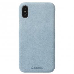 Krusell iPhone X Broby Cover mockat läder blå