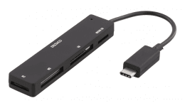 Minneskortläsare, USB-C 4-fack - svart