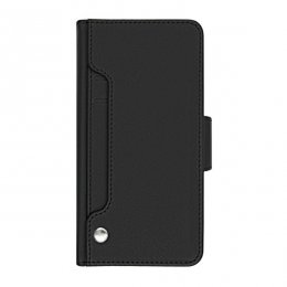rvelon iphone 12 mini plånboksfodral TPU PU articiellt läder svart