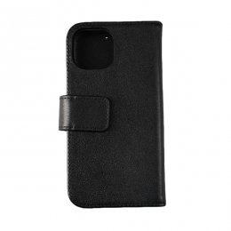 rvelon iphone 13 mini plånboksfodral av äkta genuint läder hög kvalitet svart färg