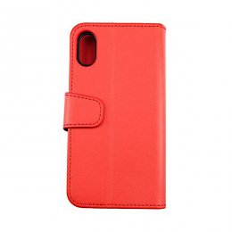 rvelon iphone x xs magnetiskt plånboksfodral tpu pu artificiellt läder 4st kortfack i röd färg