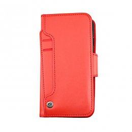 rvelon iphone x xs plånboksfodral tpu pu artificiellt läder 6st kortfack vacker i röd färg