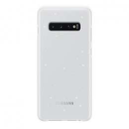 samsung galaxy s10 plus vit white skal led cover case