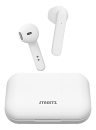 Streetz True Wireless Stereo hörlurar med laddningsetui - Mattvit