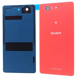 Sony Xperia Z3 Compact Baksida original med tejp orange red