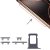 Knappar och Simkorthållare för iPhone 15 Pro/15 Pro Max - Svart